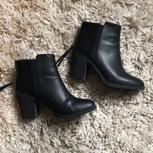Black Leather Booties